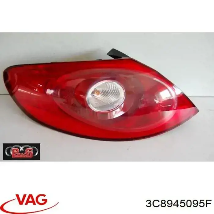 Задня ліва зовнішня фара VAG 3C8945095F ціна, від 108.69 USD