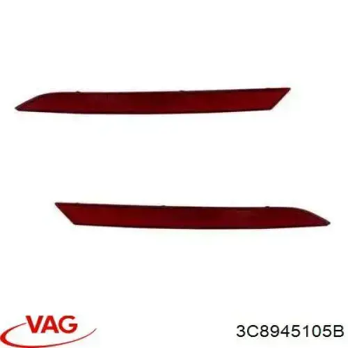 Купити 3C8945105B VAG Лівий катафот бампера