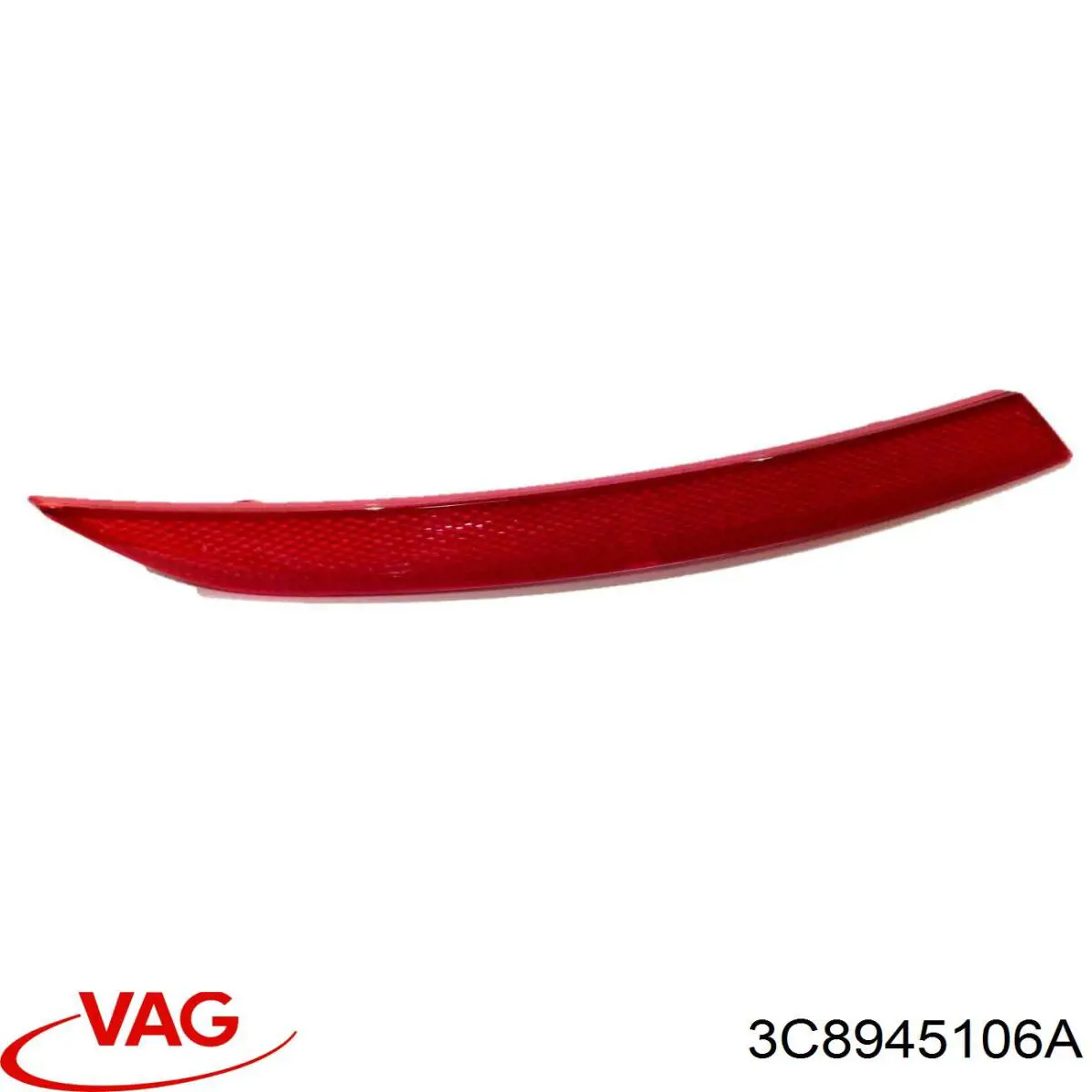 3C8945106A VAG Правий відбивач бампера