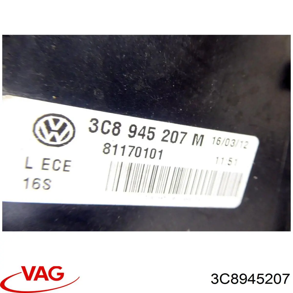 Задня ліва зовнішня фара VAG 3C8945207 ціна, від 126.69 USD