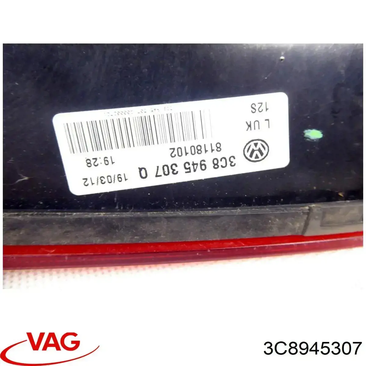 Купити 3C8945307 VAG Ліхтар задній лівий, внутрішній