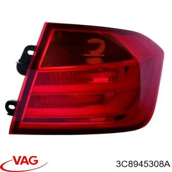 Ліхтар задній правий, внутрішній 3C8945308 VAG