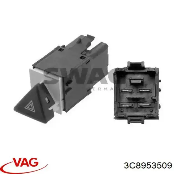 Купити 3C8953509 VAG Кнопка включення аварійного сигналу