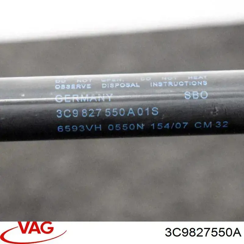 3C9827550A VAG Амортизатор кришки багажника / двері 3/5-ї задньої