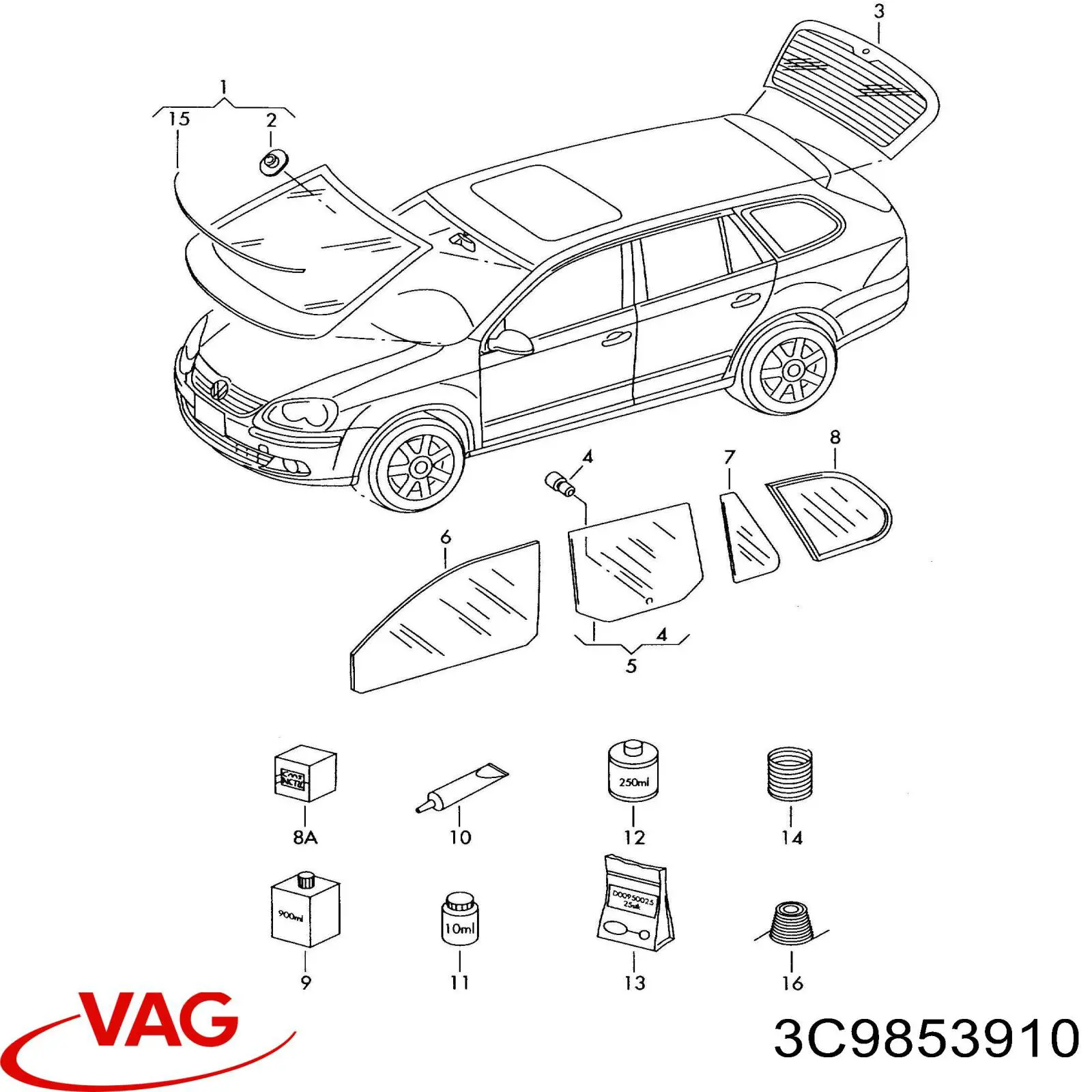  VAG 3C9853910 ціна, від 5.23 USD