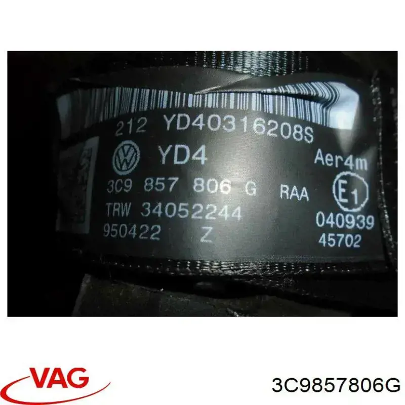Пасок безпеки задній правий VAG 3C9857806G ціна, від 8.96 USD
