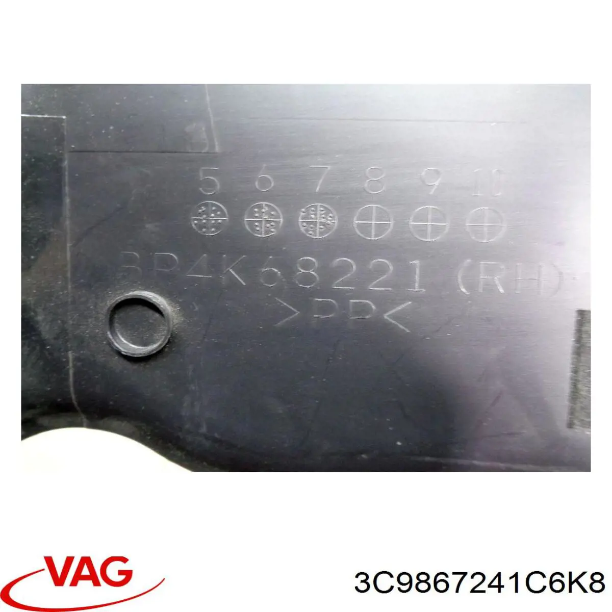 Купити 3C9867241D6K8 VAG Обшивка стійки кузова внутрішня, задня ліва