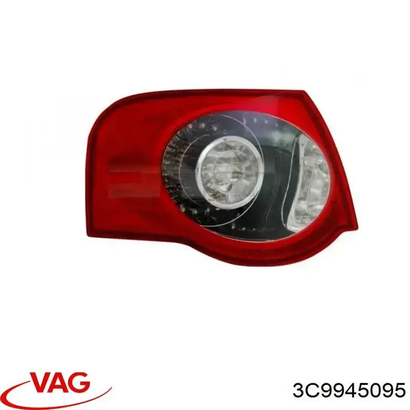 Ліхтар задній лівий, зовнішній 3C9945095 VAG