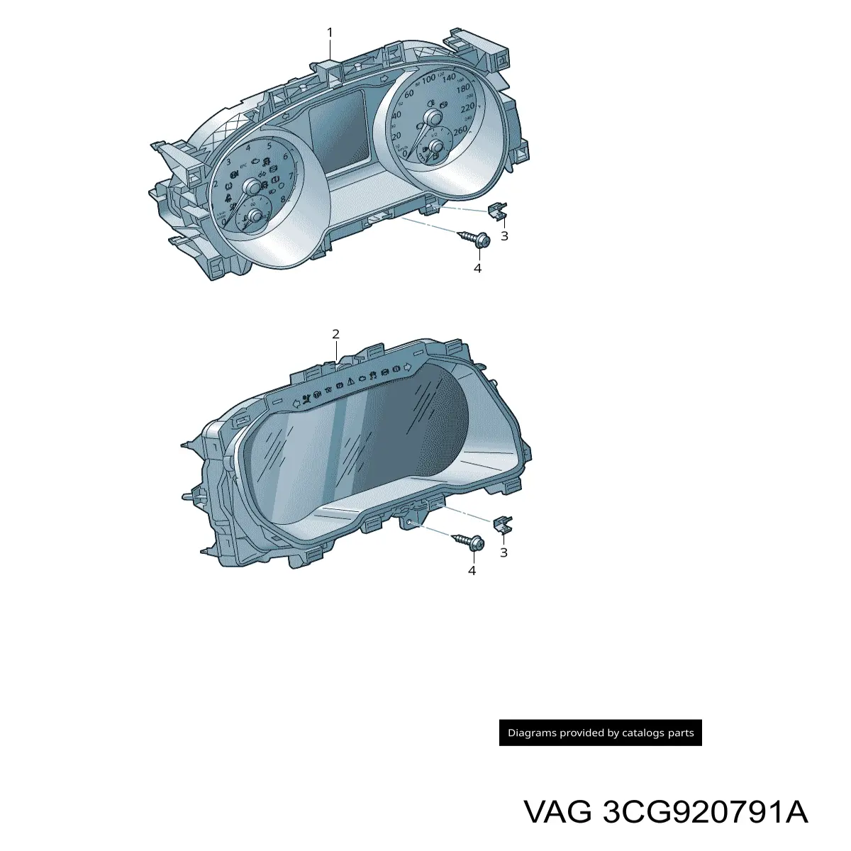 3CG920791A VAG Щиток приладів