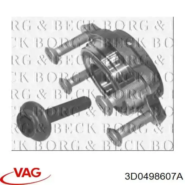 Підшипник маточини передньої/задньої VAG 3D0498607A ціна, від 41.20 USD