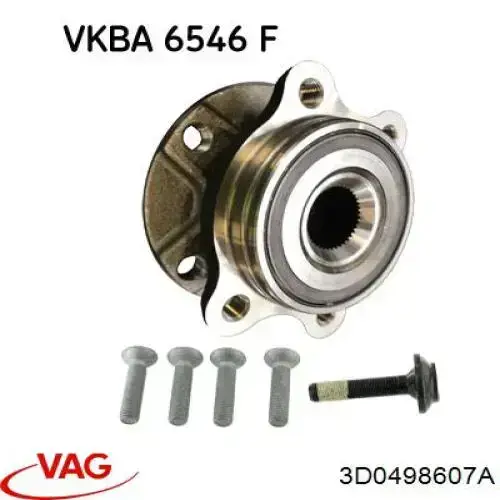 Купити 3D0498607A VAG Підшипник маточини передньої/задньої