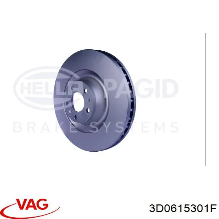 Диск переднього гальма VAG 3D0615301F ціна, від 100.06 USD