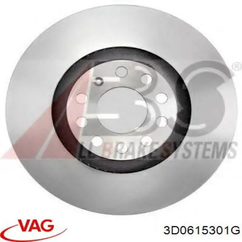 3D0615301G VAG диск гальмівний передній