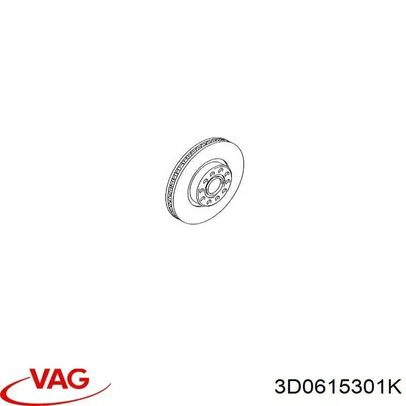 Диск гальмівний передній VAG 3D0615301N