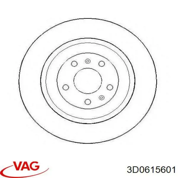 3D0615601 VAG диск гальмівний задній