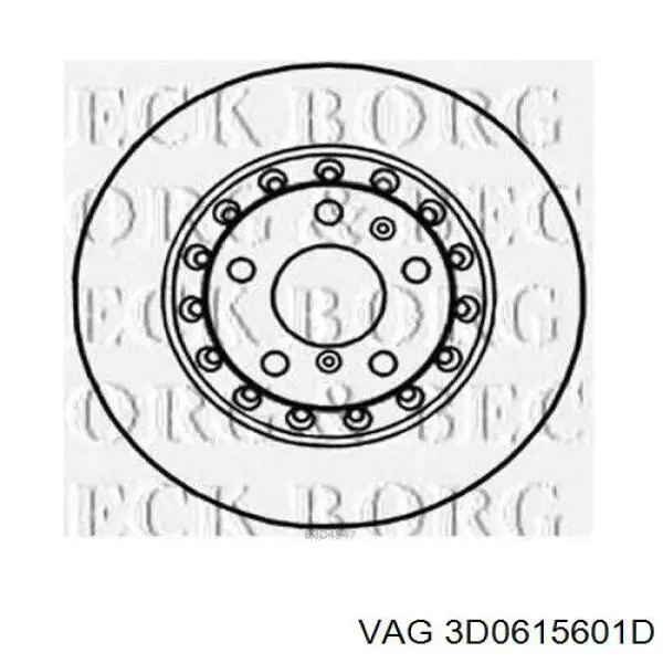 Купити 3D0615601D VAG Диск заднього гальма