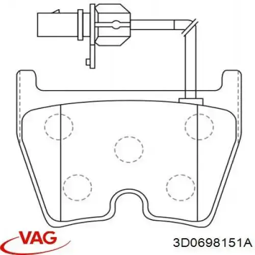Тормозні колодки VAG 3D0698151A