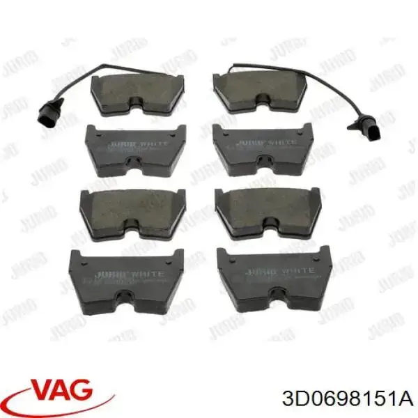3D0698151A VAG Передні гальмівні колодки