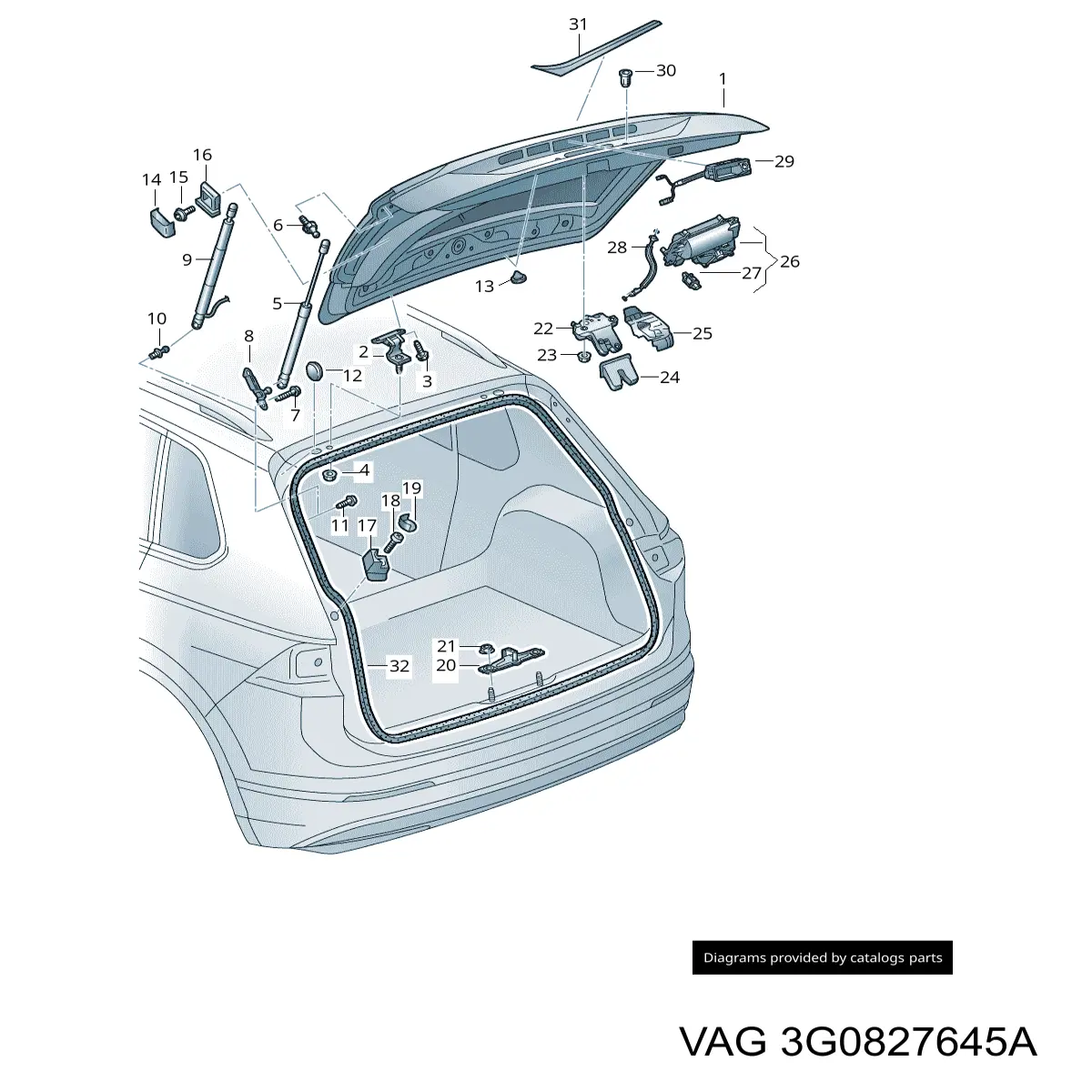  VAG 3G0827645A ціна, від 4.14 USD