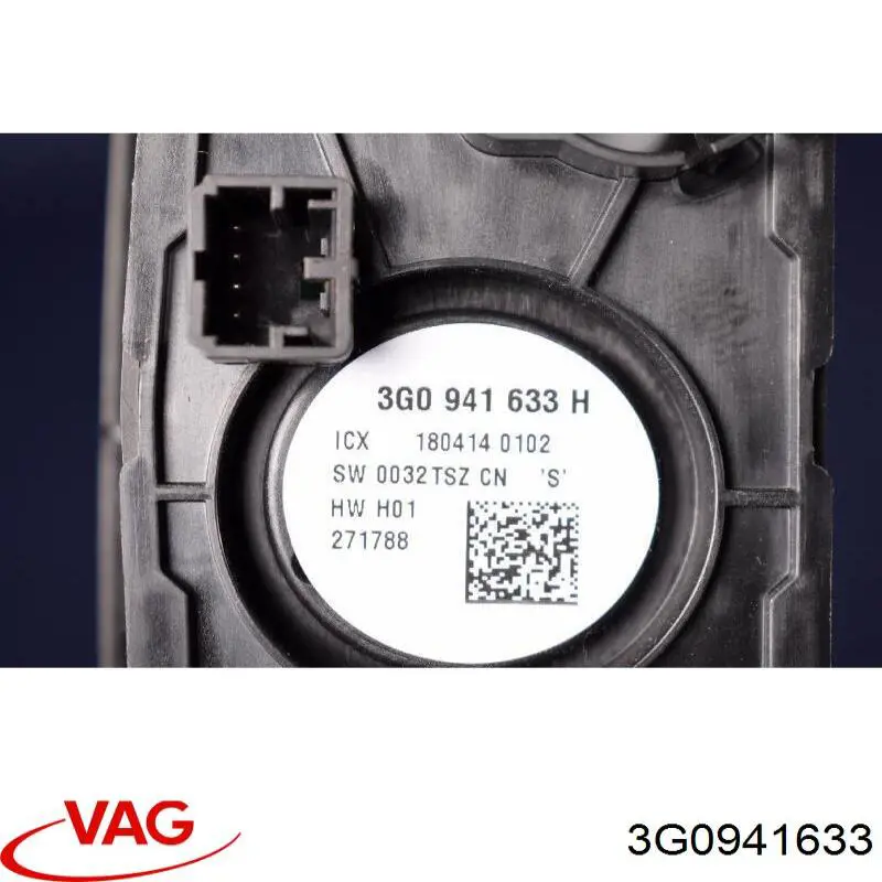 Купити 3G0941633 VAG Перемикач світла фар, на "торпеді"