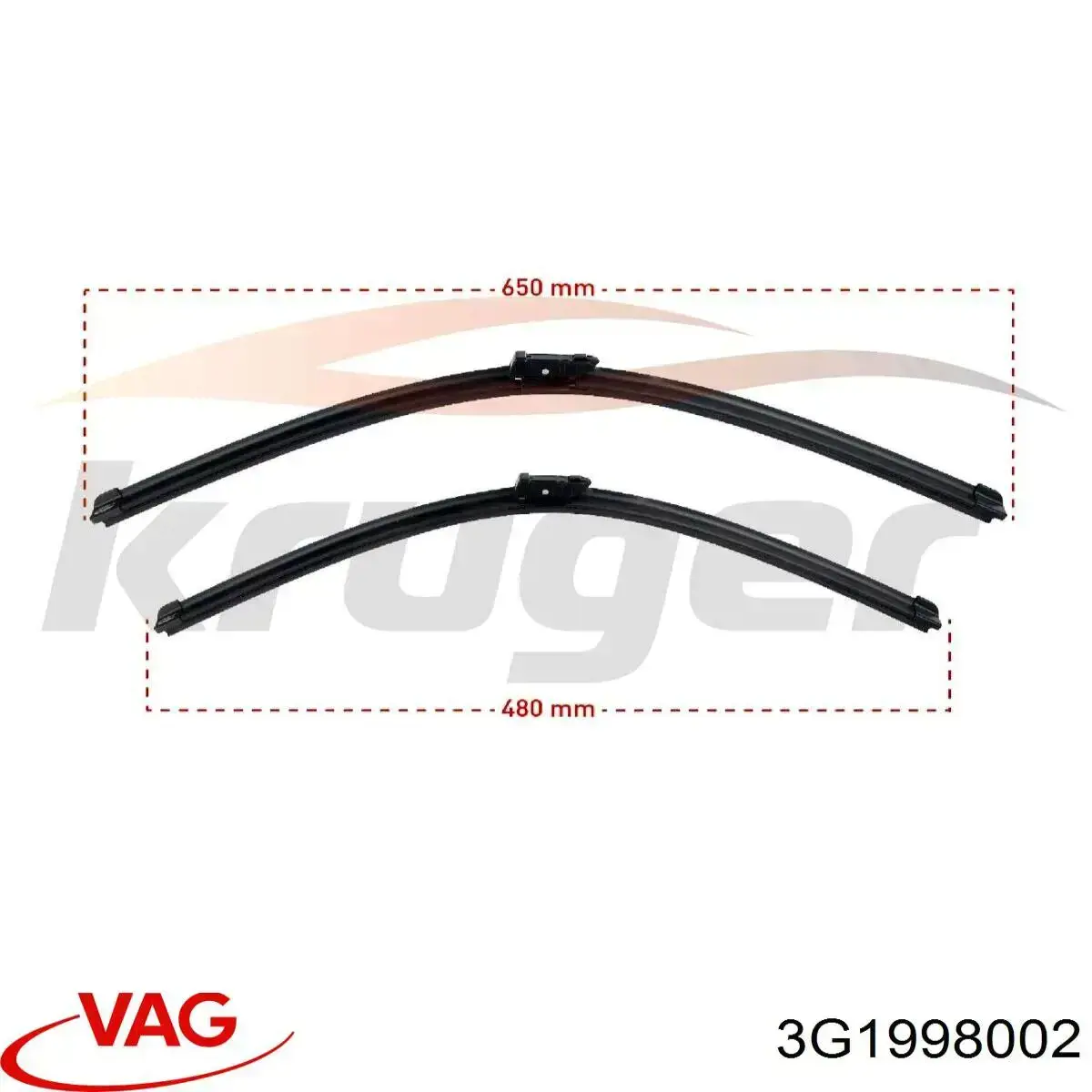 Щітки склоочисника 3G1998002 VAG