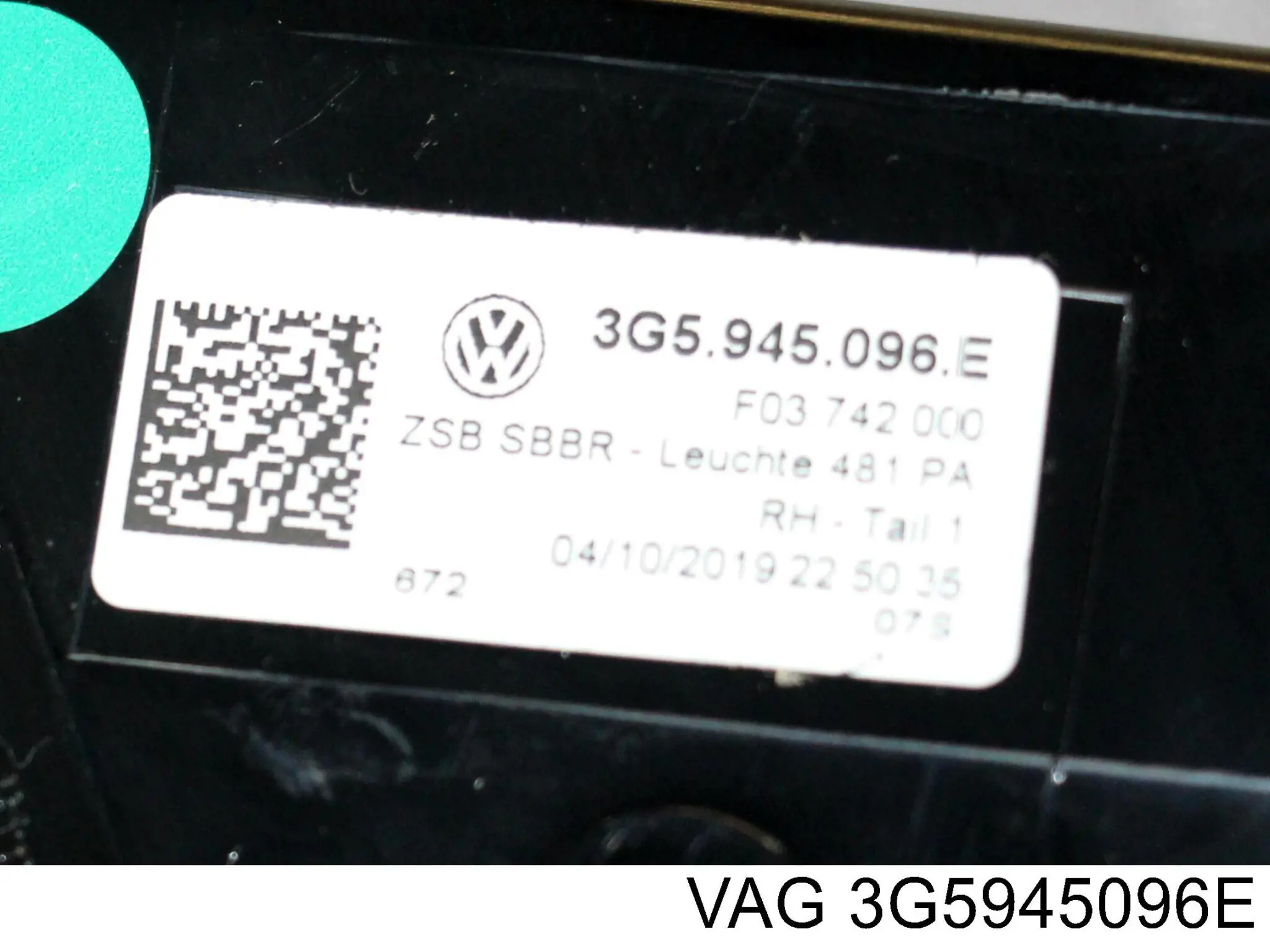 3G5945096H VAG Фара задня права зовнішня
