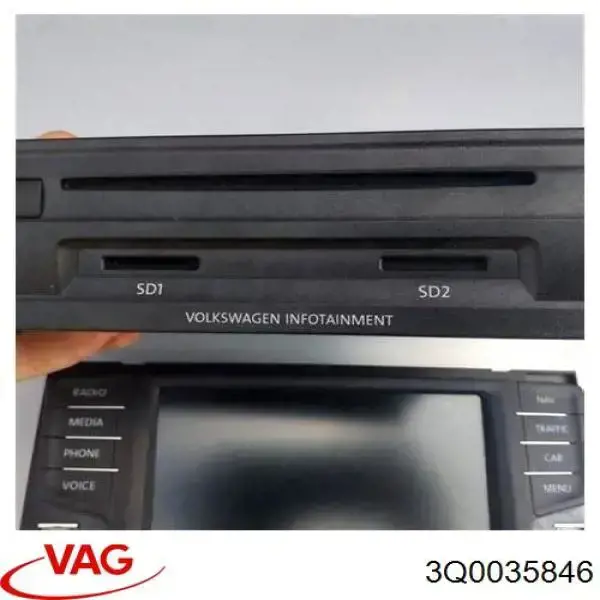 3Q0035846 VAG Магнітола (радіо AM/FM)
