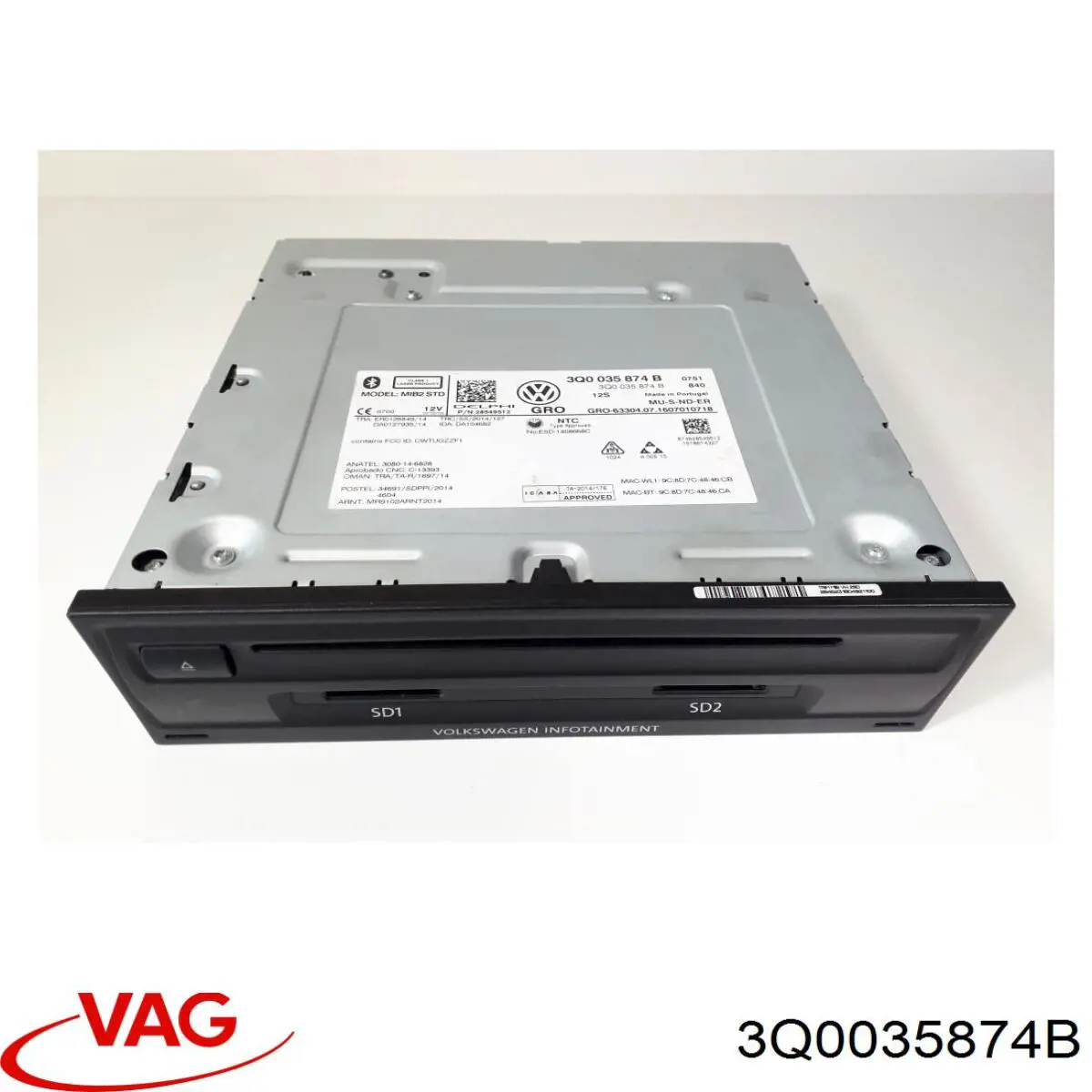 Магнітола (радіо AM/FM) VAG 3Q0035874B ціна, від 300.90 USD