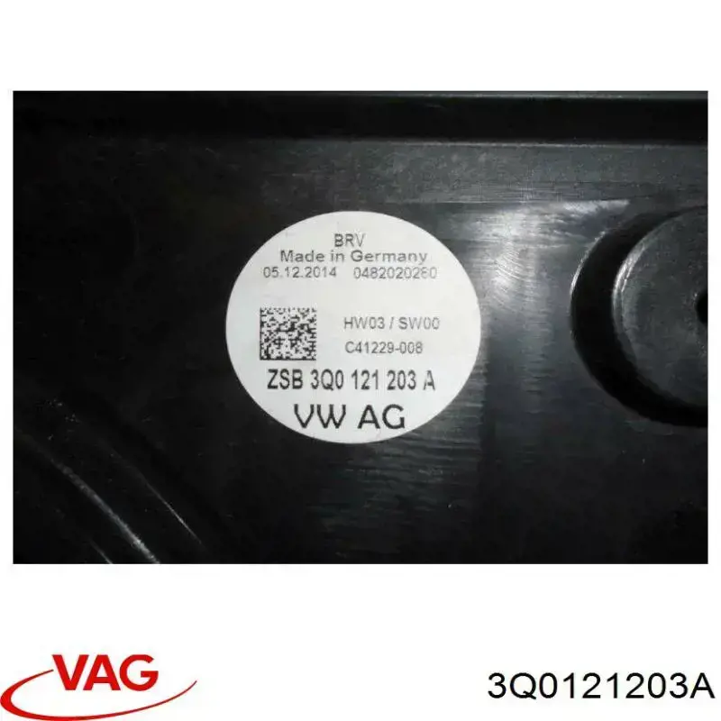 3Q0121203A VAG електровентилятор охолодження в зборі (двигун + крильчатка)