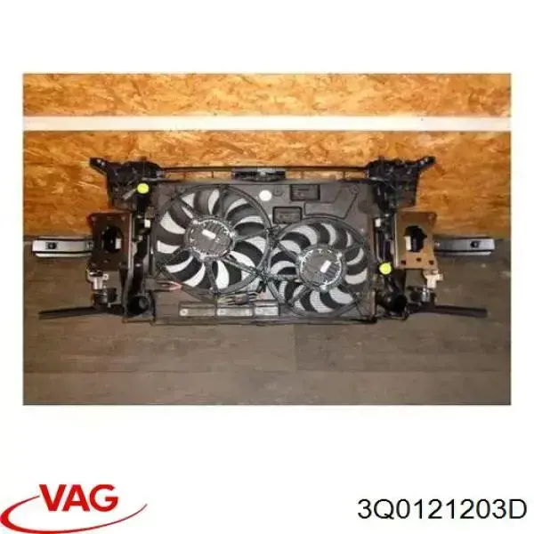 Купити 3Q0121203D VAG Дифузор радіатора охолодження, в зборі з двигуном і крильчаткою