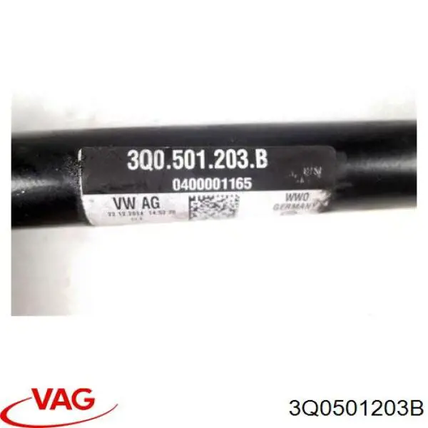 Піввісь задня, ліва 3Q0501203B VAG