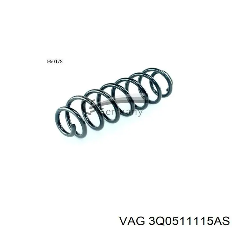 Пружина задня VAG 3Q0511115AS ціна, від 51.26 USD