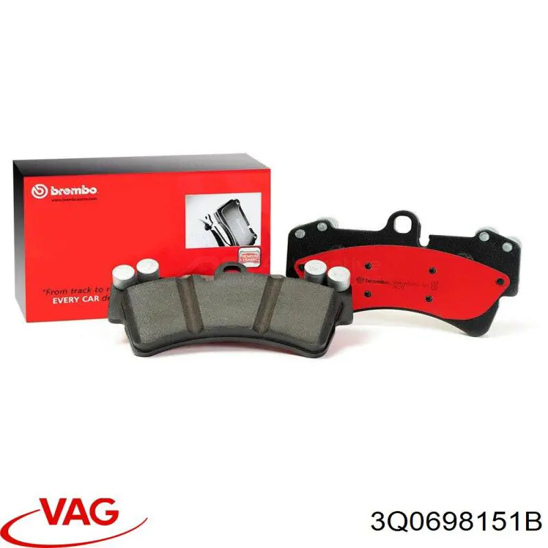 Гальмівні колодки VAG 3Q0698151B ціна, від 48.45 USD