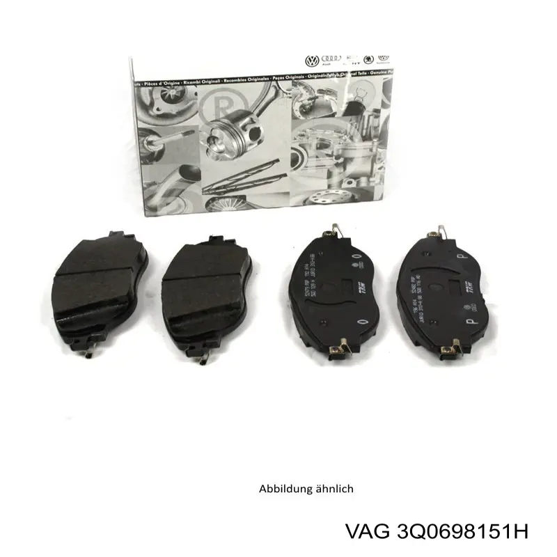 Передні тормозні колодки 3Q0698151H VAG