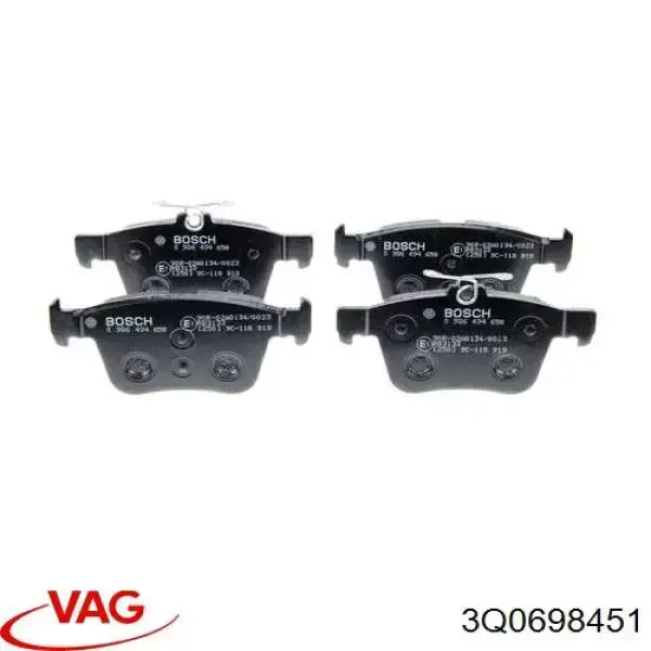 Задні гальмівні колодки VAG 3Q0698451 ціна, від 44.59 USD