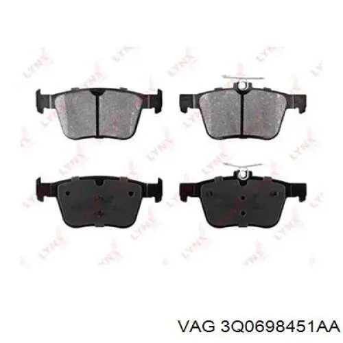 Купити 3Q0698451AA VAG Задні колодки