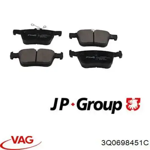 3Q0698451C VAG Колодки гальмівні задні, дискові