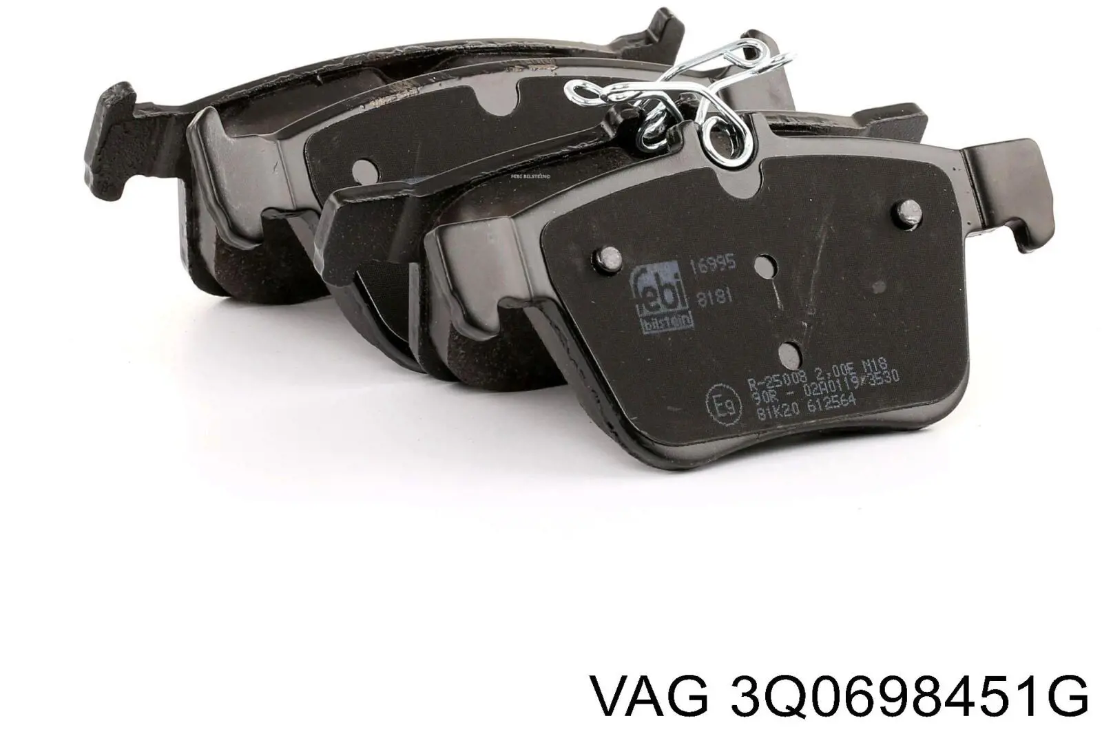 Задні гальмівні колодки VAG 3Q0698451S ціна, від 128.09 USD