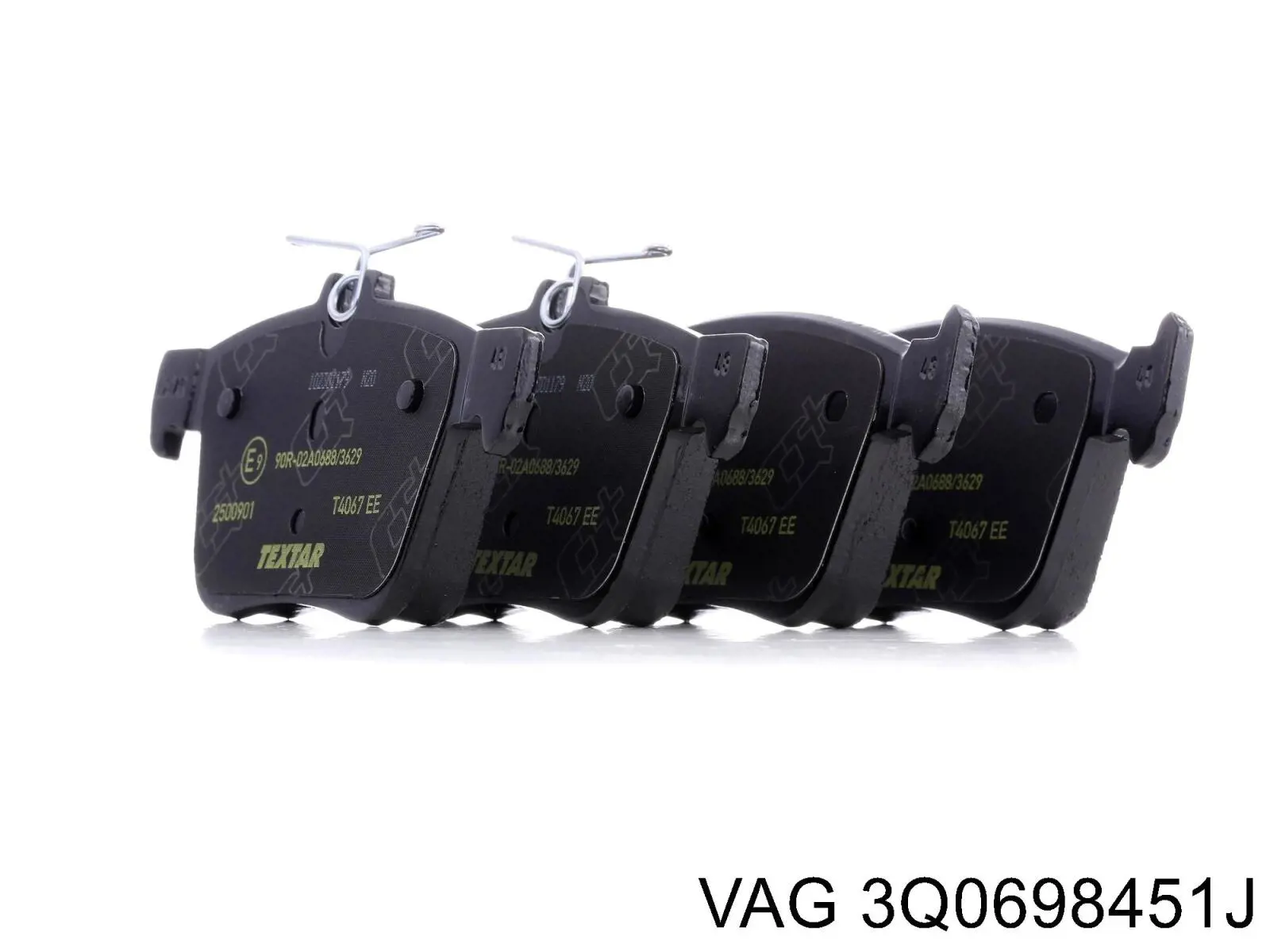 Задні гальмівні колодки 3Q0698451J VAG