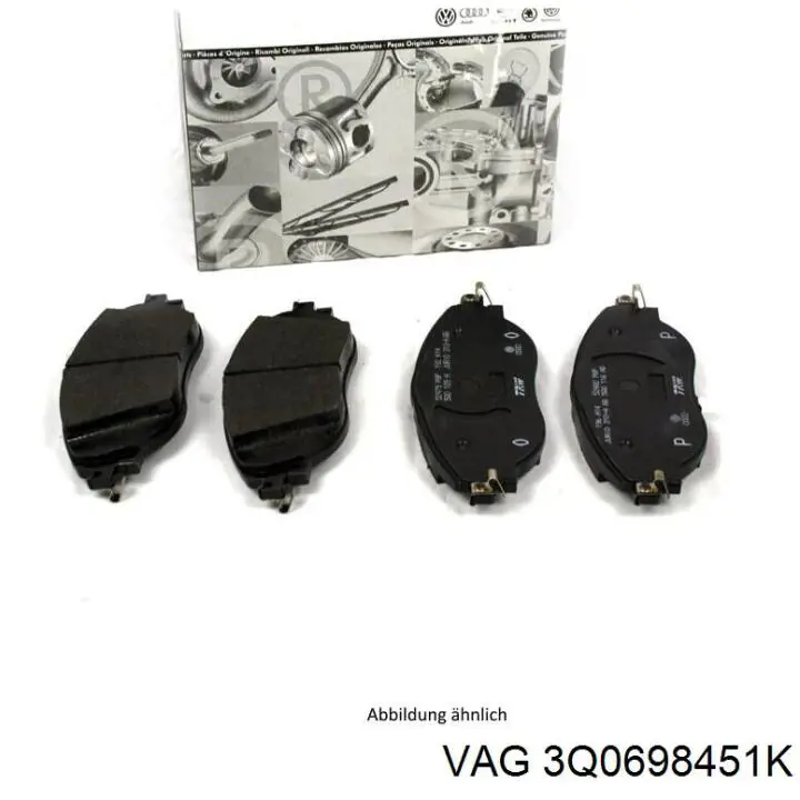 Задні дискові колодки VAG 3Q0698451K