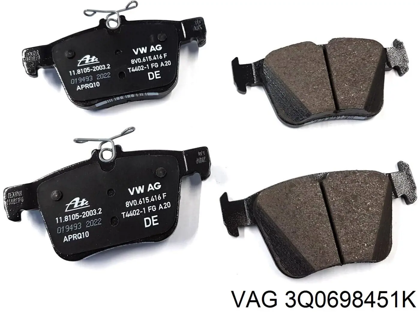 Купити 3Q0698451K VAG Задні колодки