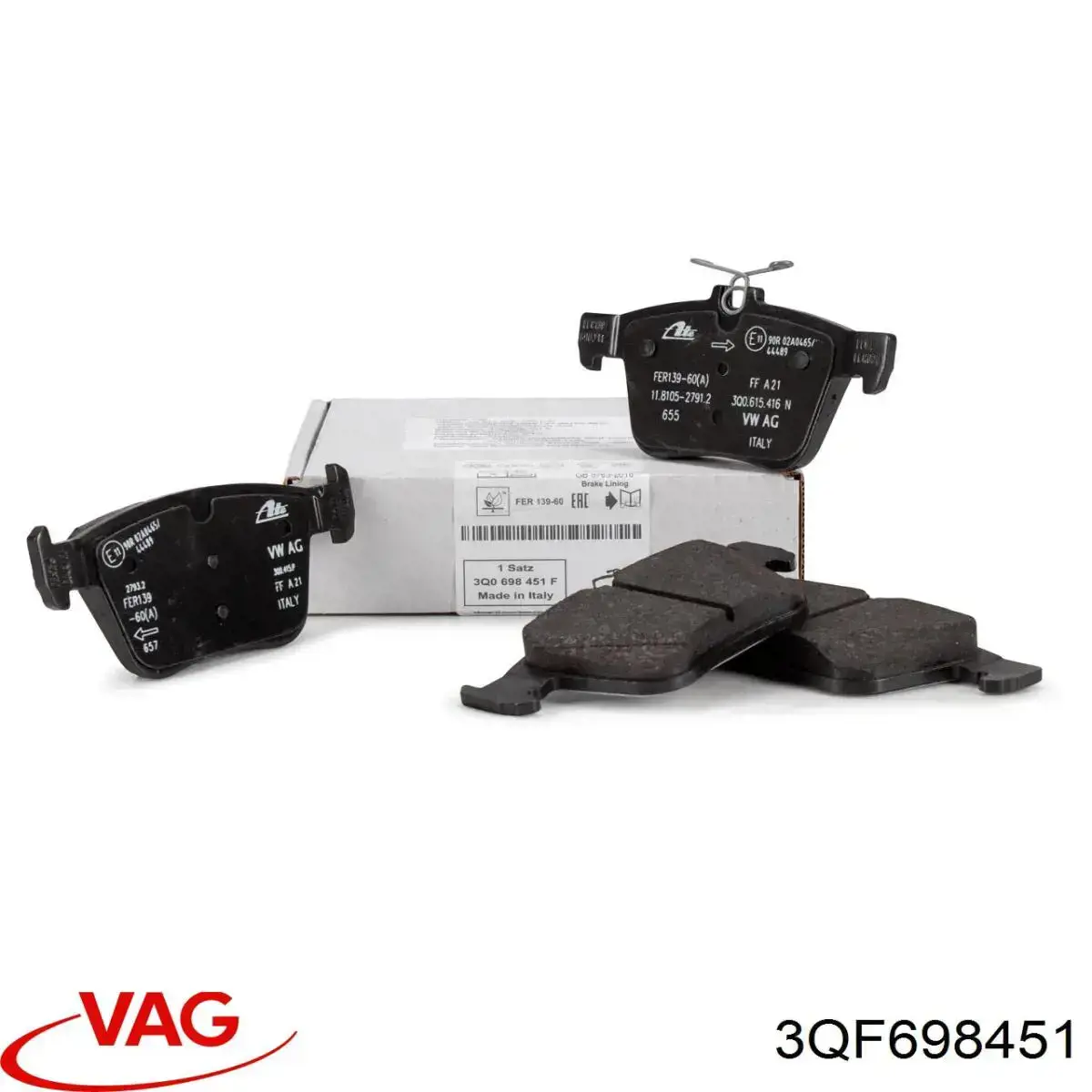 Купити 3QF698451 VAG Задні колодки