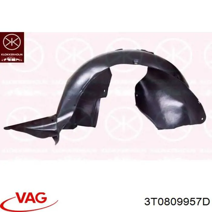 Підкрилок переднього крила, лівий VAG 3T0809957D ціна, від 31.86 USD