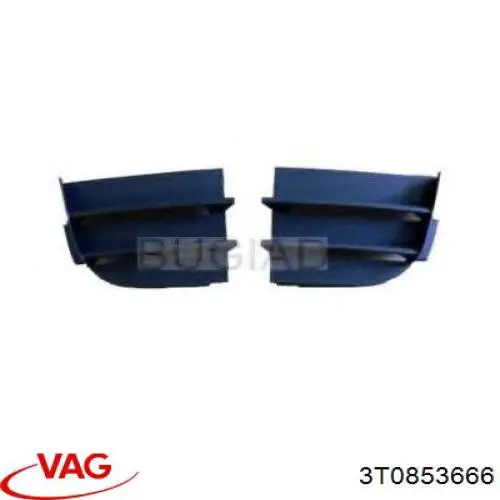 Решітка переднього бампера, права 3T0853666 VAG