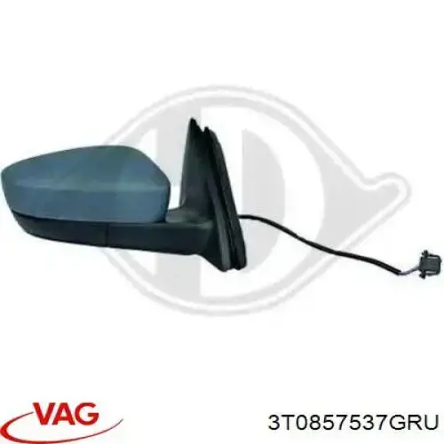 Накладка лівого бокового дзеркала VAG 3T0857537GRU ціна, від 15.38 USD
