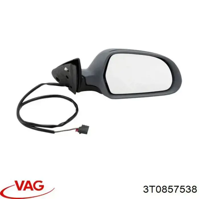 Купити 3T0857538 VAG Накладка/кришка дзеркала заднього виду, права