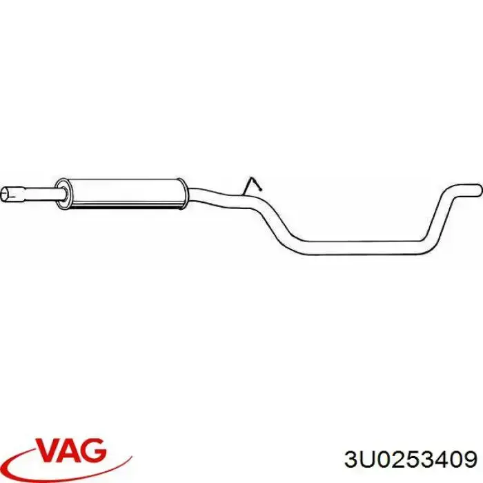 Купити 3U0253409 VAG Вихлопна труба