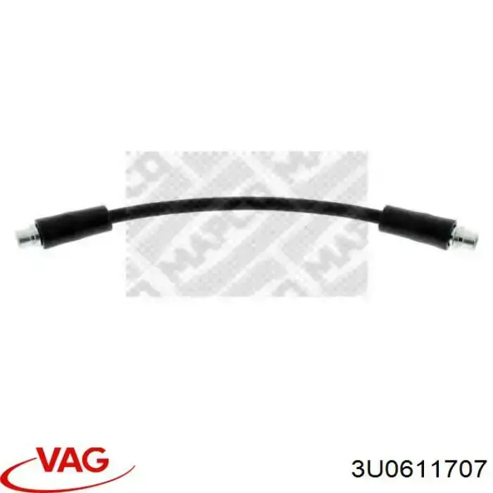 Шланг гальмівний передній VAG 3U0611707 ціна, від 5.64 USD