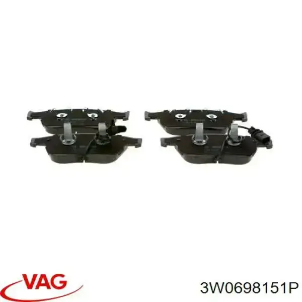 Колодки гальмівні передні, дискові 3W0698151P VAG