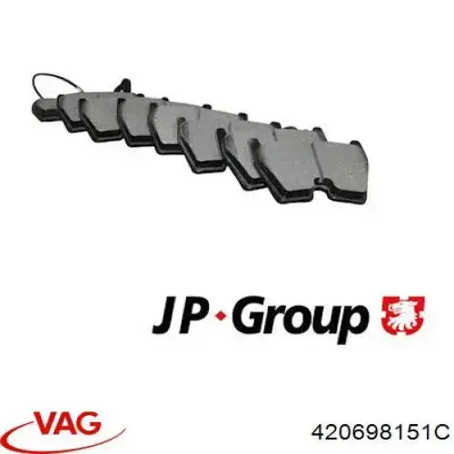 Гальмівні колодки VAG 420698151C ціна, від 43.03 USD